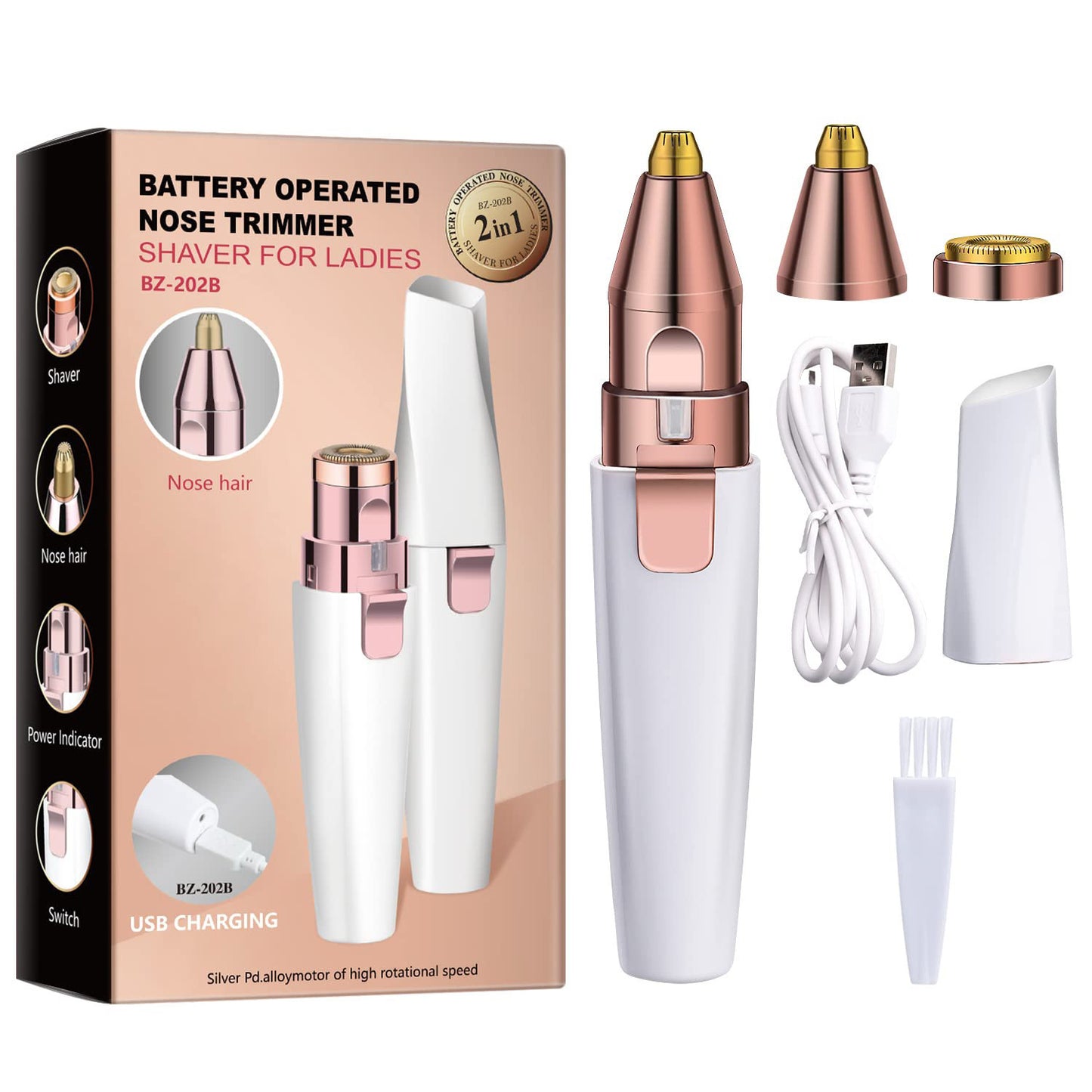Cross-Border Wholesale Two-In-One Electric Eyebrow Trimmer Mini Lipstick