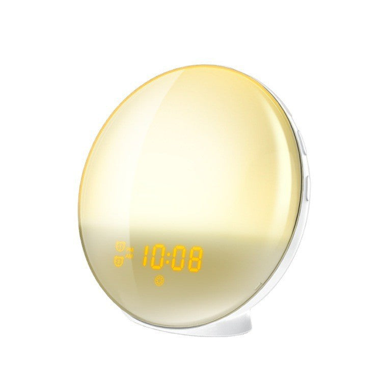 Analog sunrise wake-up lamp LED electronic alarm clock lamp colorful atmosphere lamp bedside lamp White Noise children alarm clock lamp