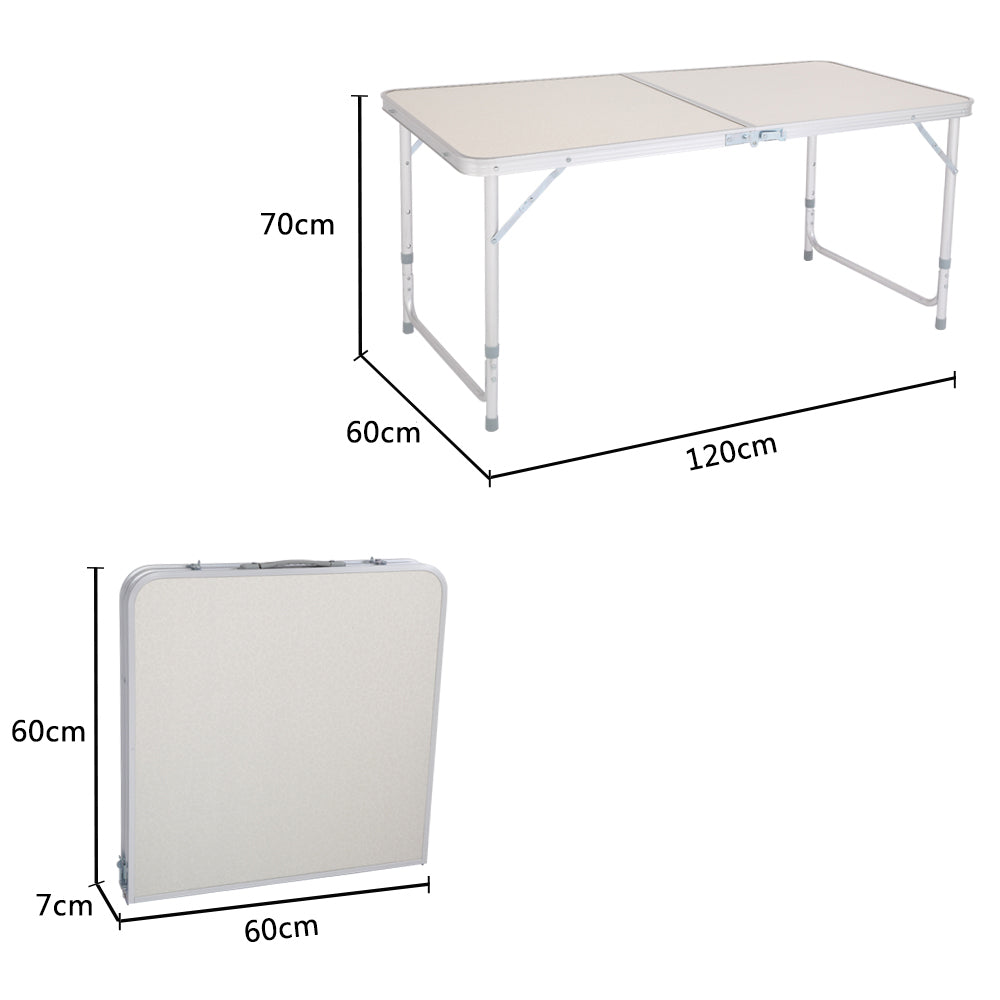 120 x 60 x 70 4Ft Portable Multipurpose Folding Table White(Same as 19846019)