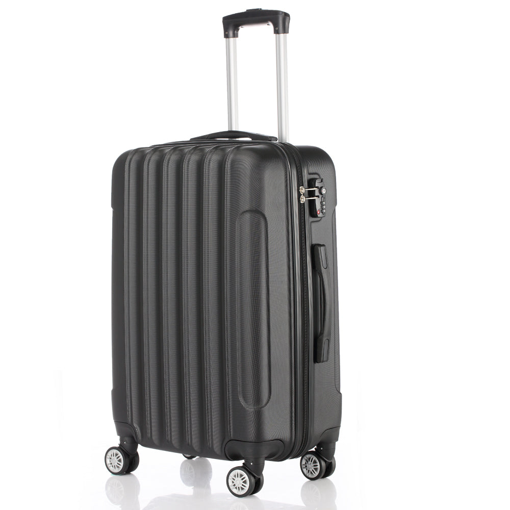 3 Pcs Suitcase Lightweight ABS Carry-on Hand Luggage 4 Spinner Wheels Trolley Case