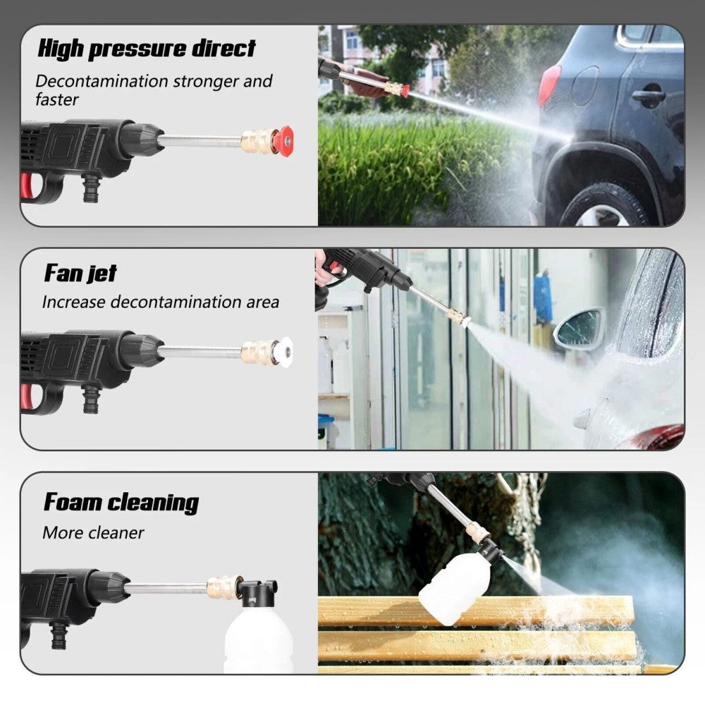 2 Battery Portable Cordless Car High Pressure Washer Jet Water Wash Cleaner Gun (Without a bucket)