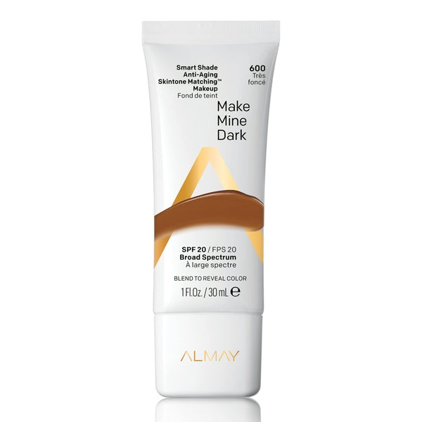 Almay Smart Shade Anti-Aging Skintone Matching Foundation 30ml - 600 Make Mine Dark