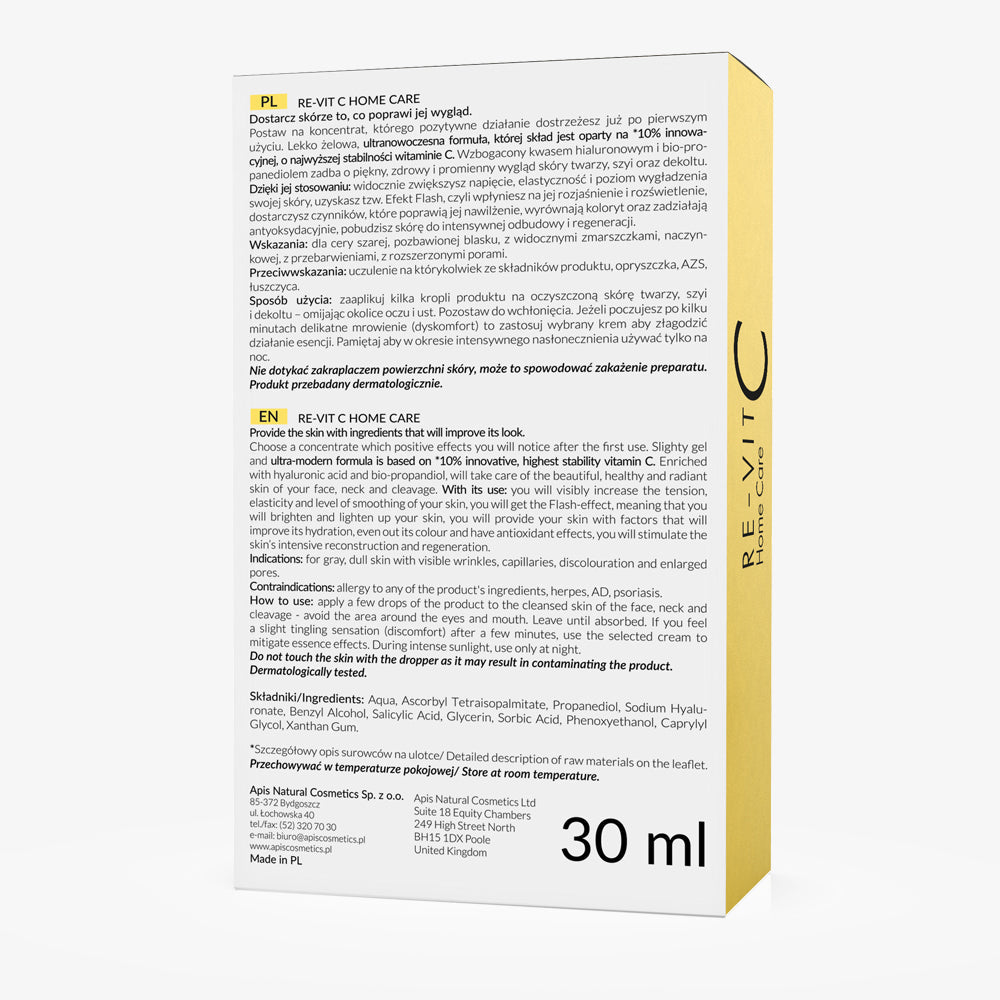 Apis Re-Vit C Home Care Face Essence with 10% Vitamin C | 30ml