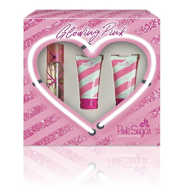 Aquolina Pink Sugar Gift Set 50ml EDT + 50ml Shower Gel + 50ml Body Lotion
