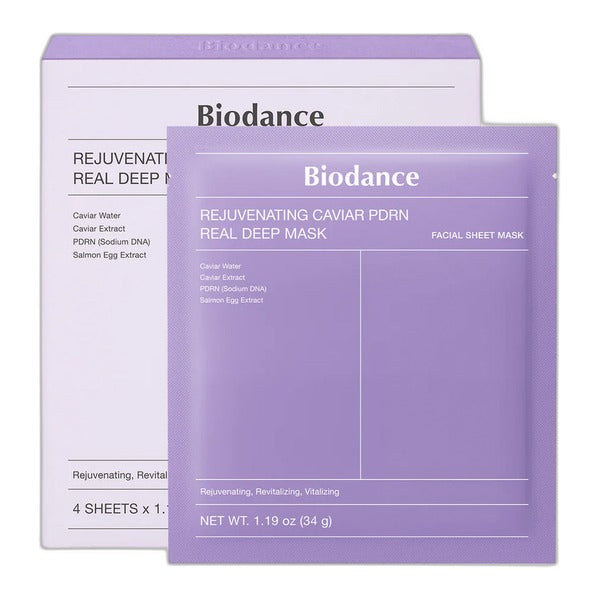 Biodance Rejuvenating Caviar PDRN Real Deep Mask Sheets - 4 x 34g