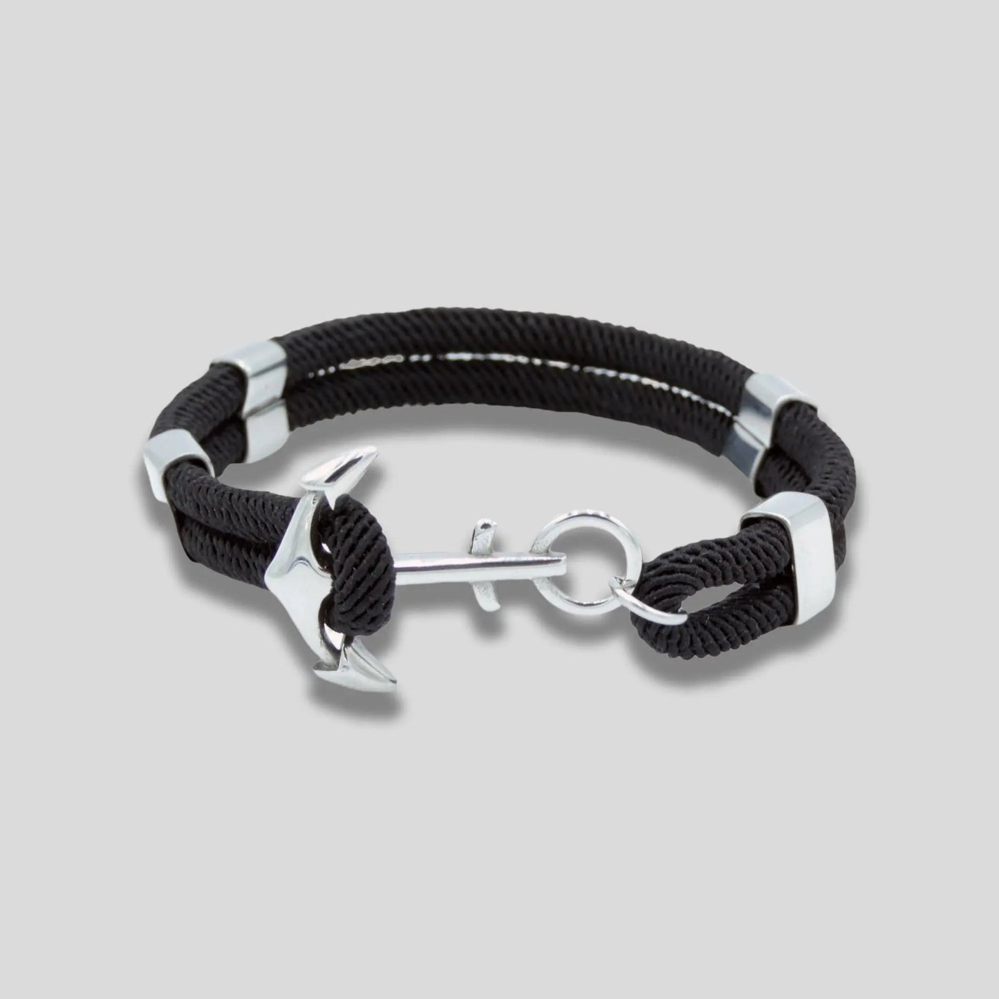 Black Nylon Friendship Anchor Bracelets