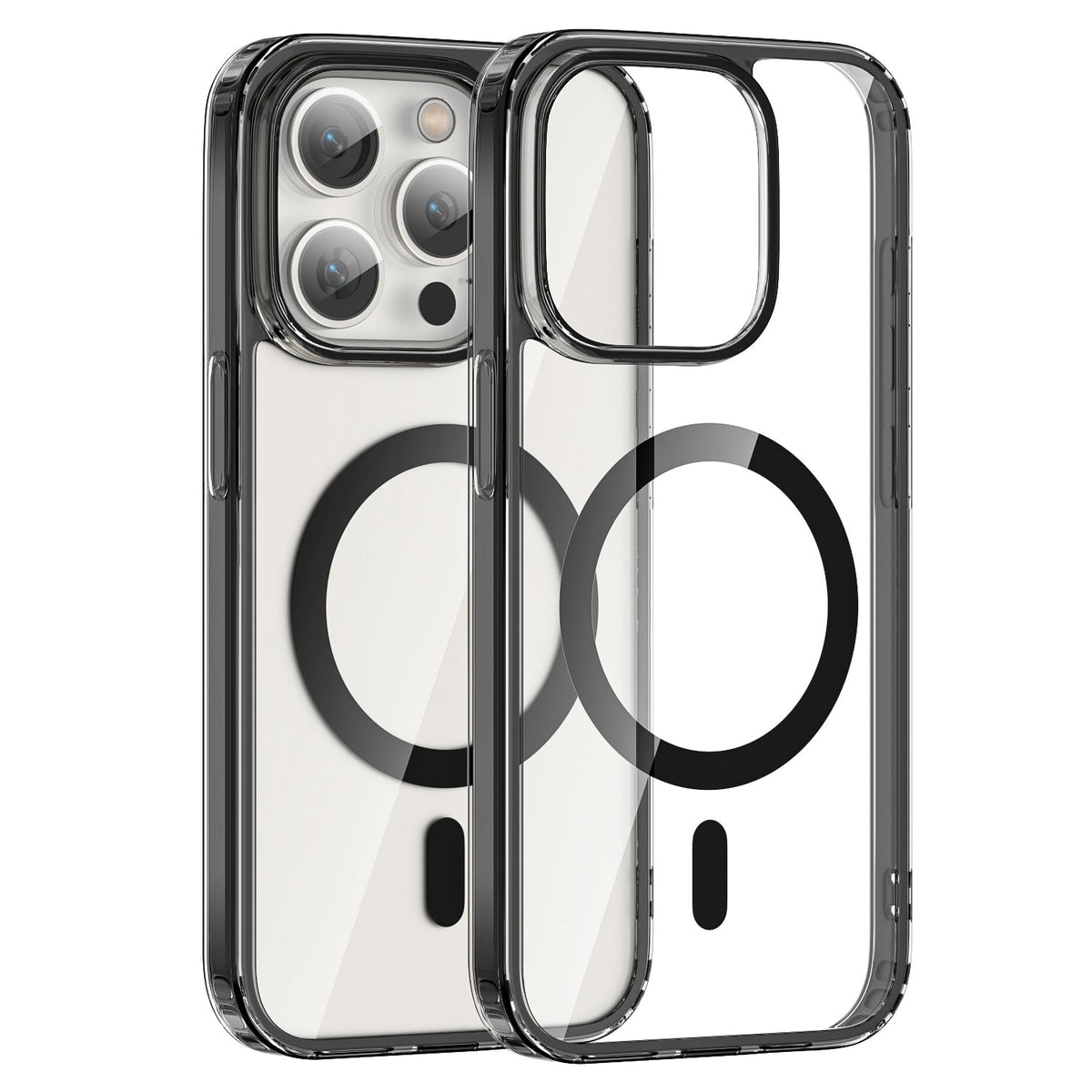Crystal Clear iPhone 15 Pro Max MagSafe Case – Ultra-Slim Shockproof Protective Cover with Strong Magnetic Lock & Fast Wireless Charging