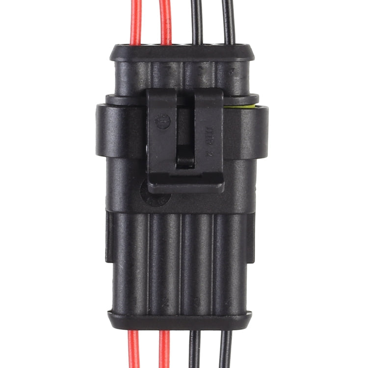 10pcs 3P Car Waterproof Plug Car Connector Plug-In, Length:10cm, 4P