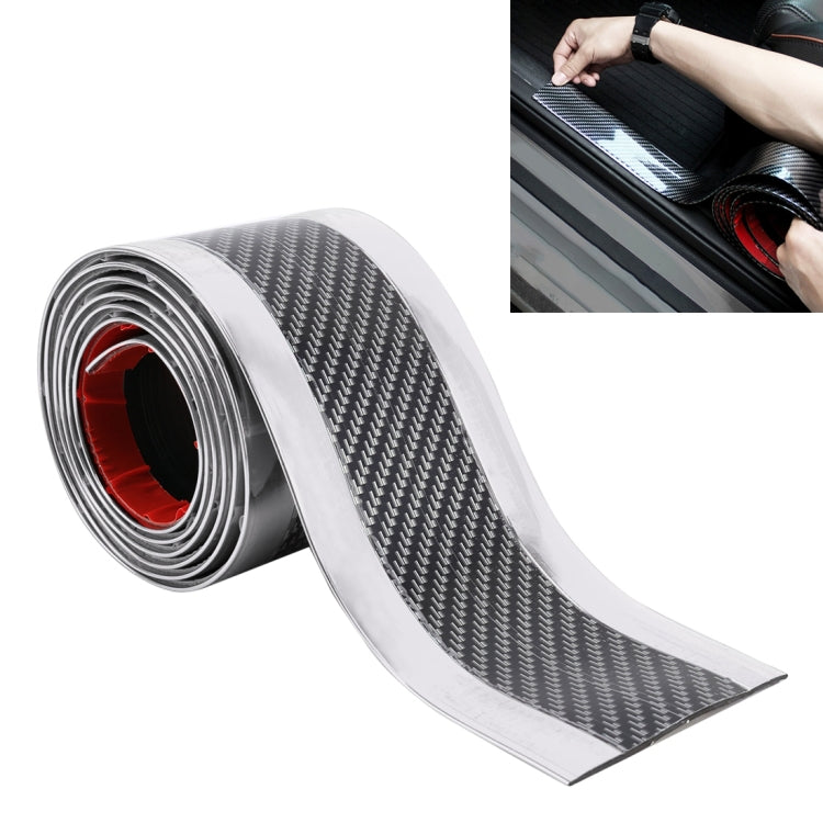 Universal Electroplate Carbon Fibre Car Door Threshold Decoration Strip Decorative Sticker, Size : 3CM x 2M, 3CM x 2M (Gold), 3CM x 2M (Red), 3CM x 2M (Silver)