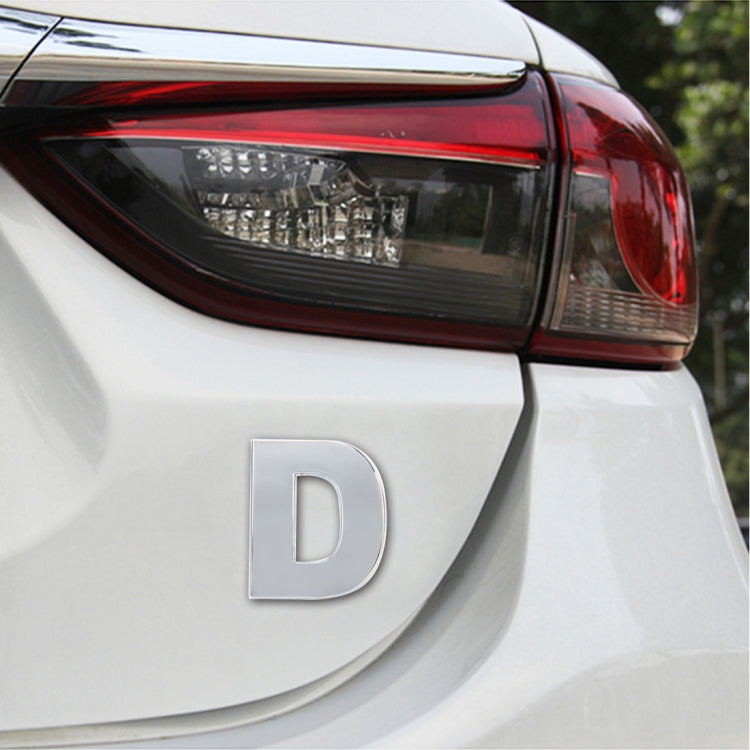 Car Vehicle Badge Emblem 3D English Letter Self-adhesive Sticker Decal, Size: 4.5*4.5*0.5cm, N, D