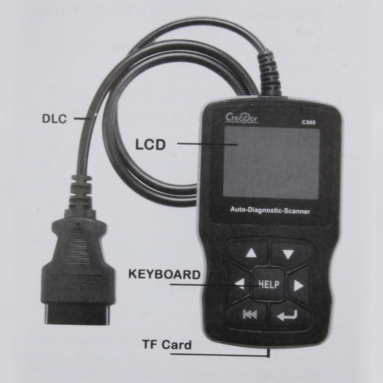 C500 Code Scanner 320*240 Pixel Display Car Scanner Fault Code Reader Scanner Update Online Automotive Diagnostic Tool, Support SD card, C500