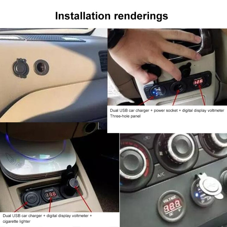 Car Motorcycle ABS Dual Port Charger, 2.1V 2 USB