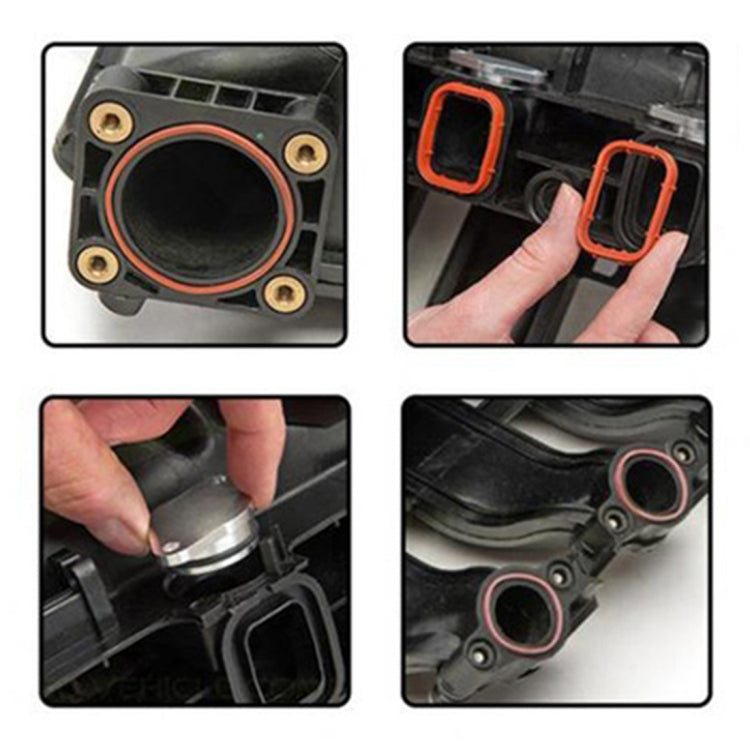 4x22mm Car Swirl Flap Air Intake Aluminum Gasket Remove Repair Kit, 22mm(Silver)