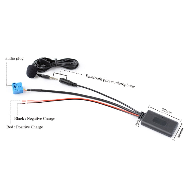 Car AUX Bluetooth Wireless Music Audio Cable + MIC Phone for Alpine KCE-236B 9870/9872, For Alpine KCE-236B 9870/9872