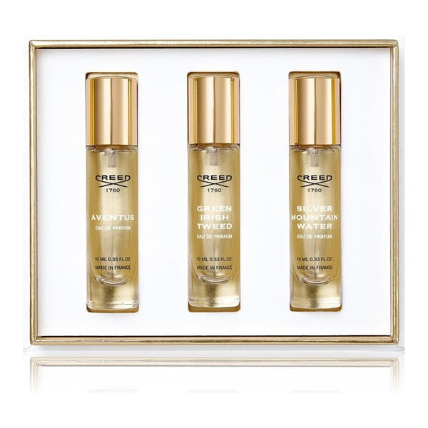 Creed Men Gift Set 10ml Aventus EDP + 10ml Green Irish Tweed EDP + 10ml Silver Mountain Water EDP