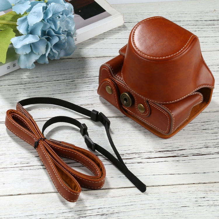 PU Leather Camera Full Body Case Bag with Strap for FUJIFILM X-T200 (15-45mm Lens), For FUJI X-T200