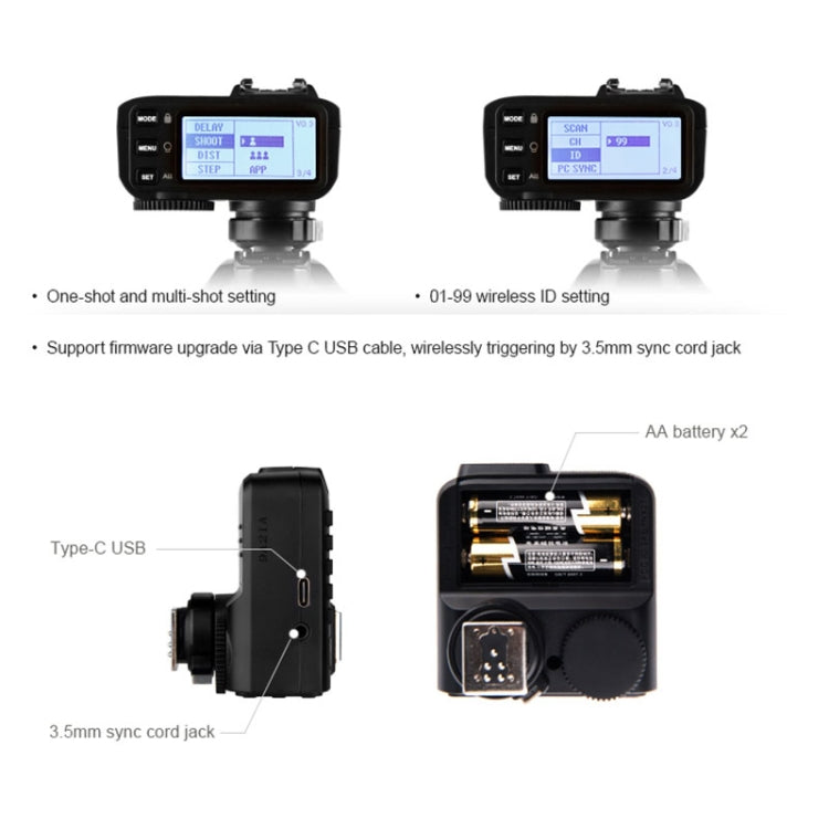 Godox X2T-S E-TTL II Bluetooth Wireless Flash Trigger for Sony, X2T-S for Sony