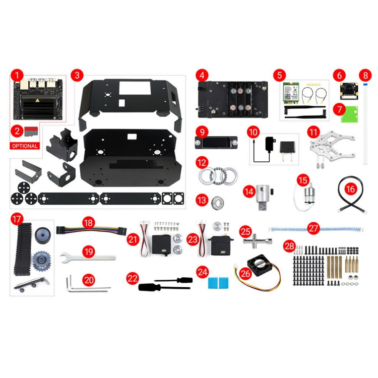 Waveshare JETANK AI Tracked Mobile Robot Kit, Based on Jetson Nano, EU Plug, Waveshare JETANK AI
