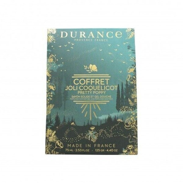 Durance Provence France Pretty Poppy Gift Set 125g Solid Soap + 75ml Shower Gel
