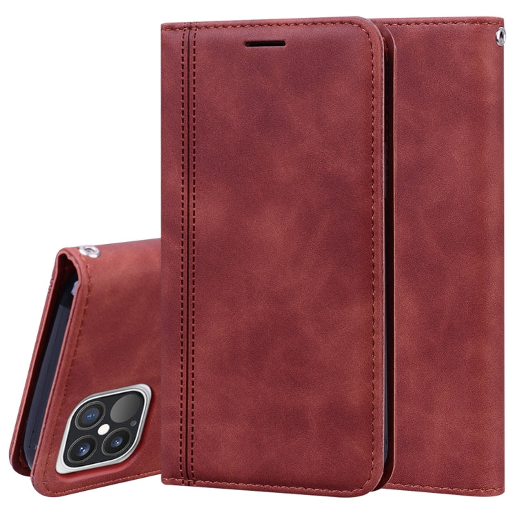 Frosted Business Magnetic Horizontal Flip PU Leather Case with Holder & Card Slot & Lanyard, For iPhone 12 / 12 Pro, For iPhone 12 Pro Max