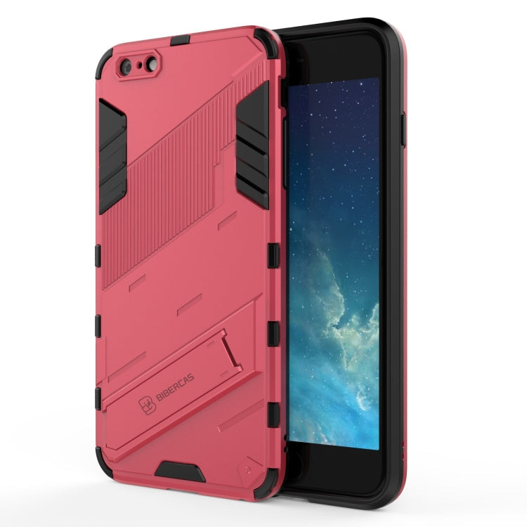 Punk Armor 2 in 1 PC + TPU Shockproof Case with Invisible Holder, For iPhone XS Max, For iPhone 6 & 6s, For iPhone 6 Plus & 6s Plus