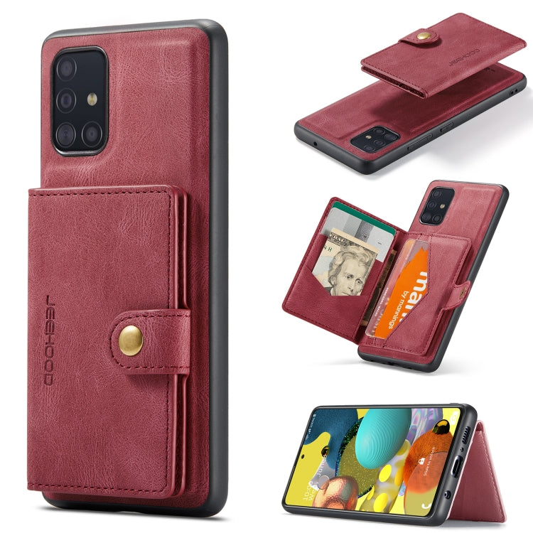 JEEHOOD Retro Magnetic Detachable Protective Case with Wallet & Card Slot & Holder, For Samsung Galaxy A52 5G, For Samsung Galaxy A72 5G, For Samsung Galaxy A51 5G