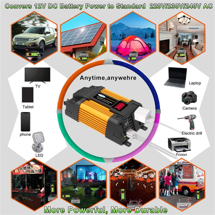Little Wasp 12V to 220V 4000W Car Power Inverter with LED Display & Dual USB, 12V to 220V 4000W