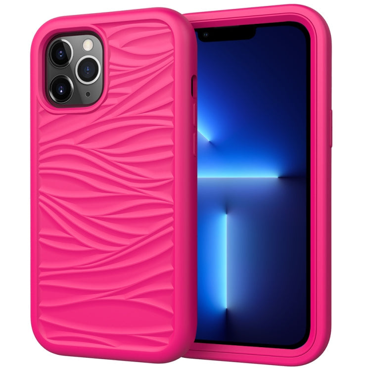 Wave Pattern 3 in 1 Silicone + PC Shockproof Protective Case, For iPhone 13 Pro Max