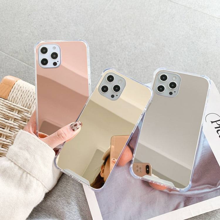 TPU + Acrylic Four Drop Luxury Plating Mirror Phone Case Cover, For iPhone 13 Pro Max