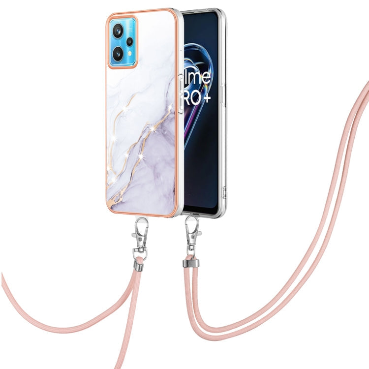 Electroplating Marble Pattern TPU Phone Case with Lanyard, For Samsung Galaxy A23 5G / 4G, For OPPO Realme 9 Pro+ 5G, For Samsung Galaxy A13 4G, For OPPO Realme 9 Pro 5G
