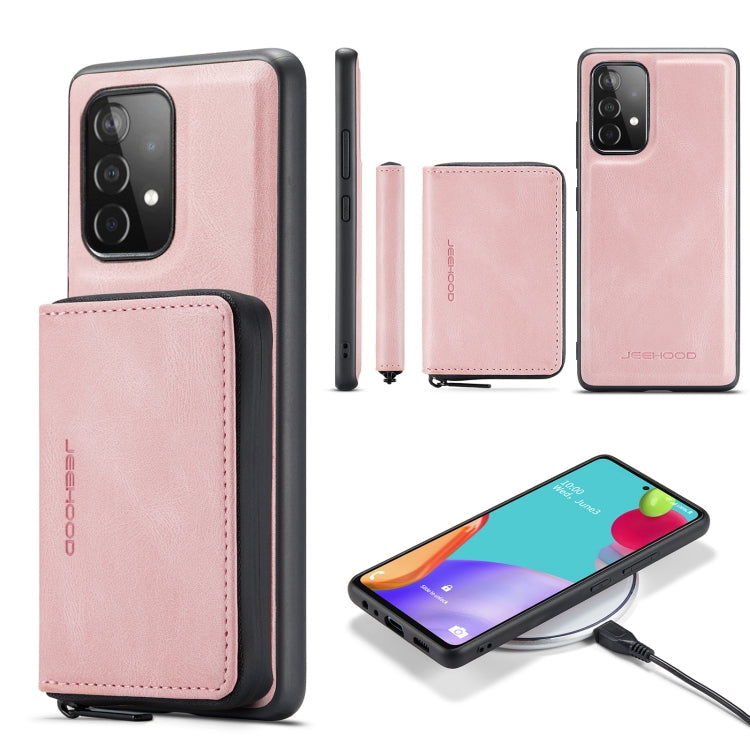 JEEHOOD Magnetic Zipper Horizontal Flip Phone Leather Case, For Samsung Galaxy A33 5G