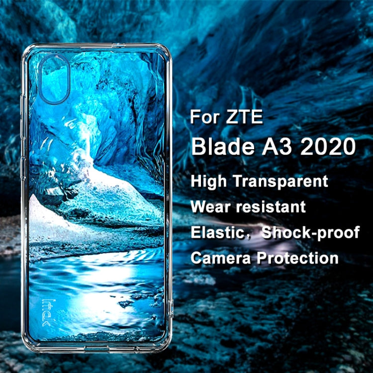 IMAK UX-5 Series Transparent Shockproof TPU Protective Phone Case, For ZTE Blade A3 2020