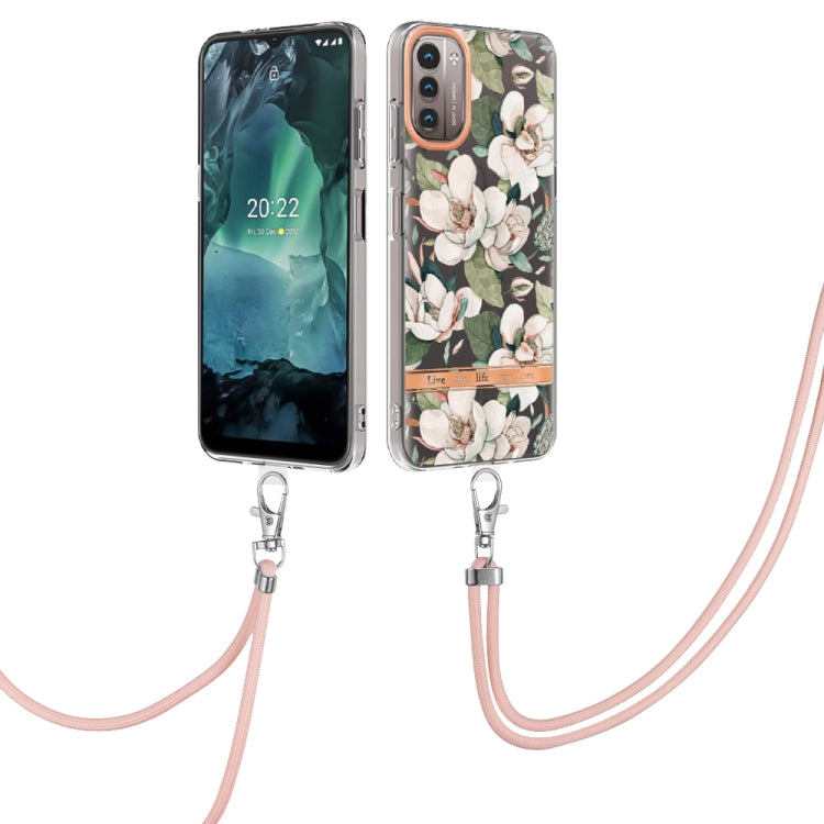 Flowers Series TPU Phone Case with Lanyard, For Motorola Moto G71 5G, For Motorola Moto G200, For Nokia G20/G10, For Nokia G21/G11