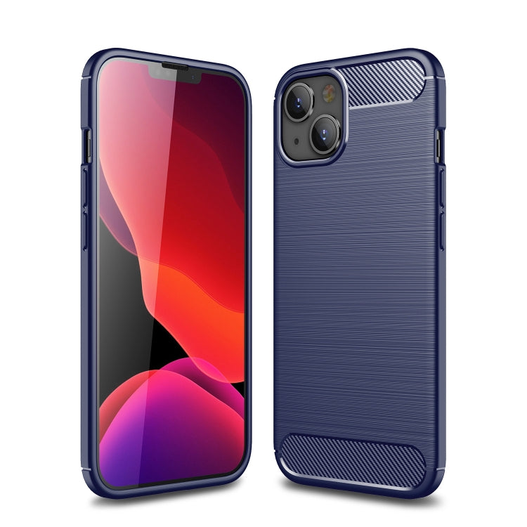 Brushed Texture Carbon Fiber TPU Phone Case, For iPhone 14 Plus, For iPhone 14, For iPhone 14 Pro, For iPhone 14 Pro Max