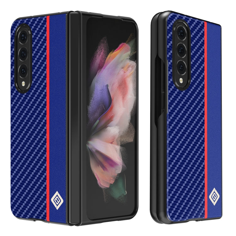 LC.IMEEKE Carbon Fiber Horizontal Flip Leather Phone Case, For Samsung Galaxy Z Fold4 5G