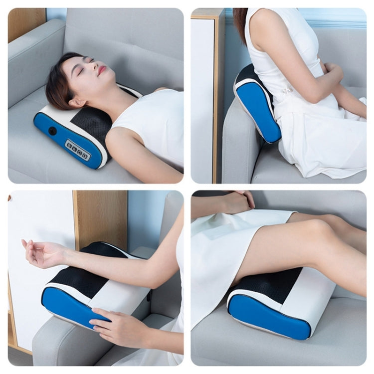 Multifunctional Hot Compress Neck Massager Car Cervical Spine Massage Pillow, Red Six Keys, Blue Six Keys, One Button, Red Upgrade, Blue Upgrade