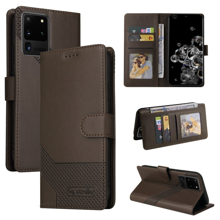GQUTROBE Skin Feel Magnetic Leather Phone Case, For Samsung Galaxy S10+, For Samsung Galaxy S20, For Samsung Galaxy S20+, For Samsung Galaxy S20 Ultra
