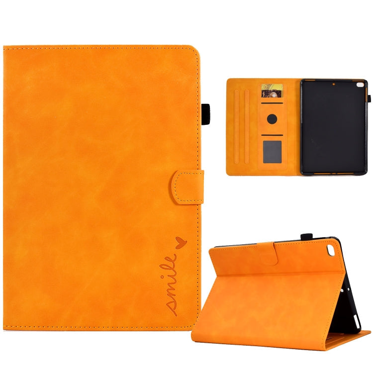 Embossed Smile Flip Tablet Leather Smart Case, For iPad 10.2 / Air 10.5 2019, For iPad Air 2022 / 2020 10.9, For iPad mini 2024 / mini 6, For iPad 9.7 2018&2017 / Air 2 / Air