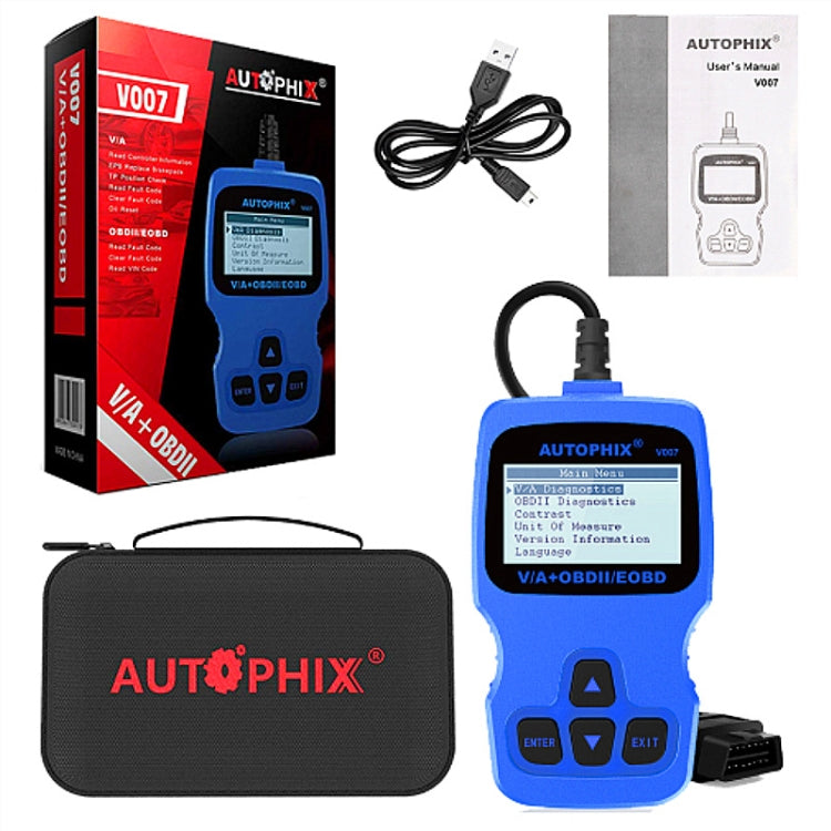 Autophix V007 Car OBD II Scanner Fault Analyzer, V007