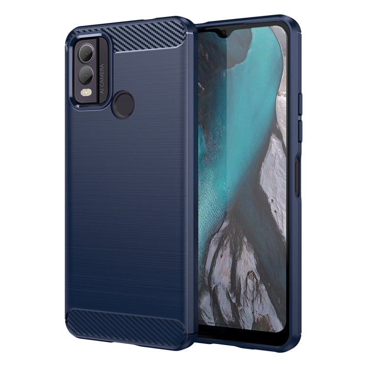 Brushed Texture Carbon Fiber TPU Phone Case, For Nokia C12, For Nokia C12 Pro, For Nokia C12 Plus, For Nokia C22
