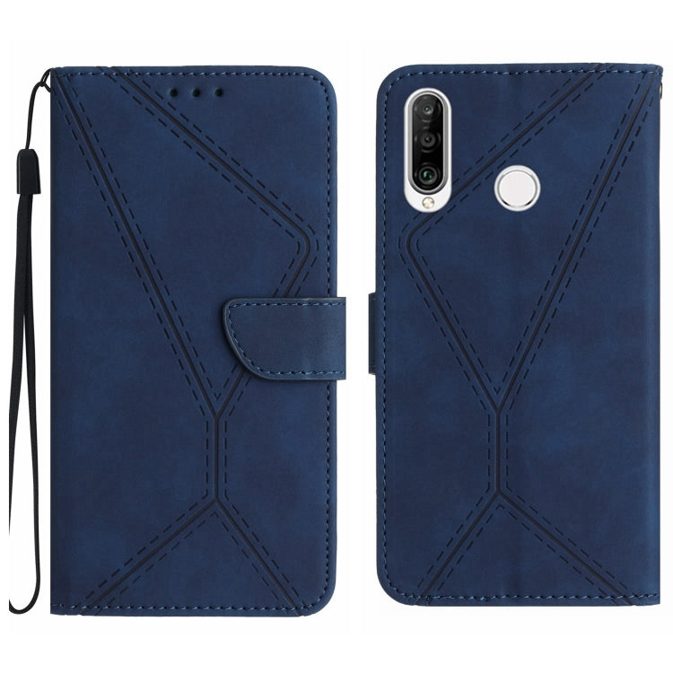 Stitching Embossed Leather Phone Case, For Huawei P30 Lite/nova 4e