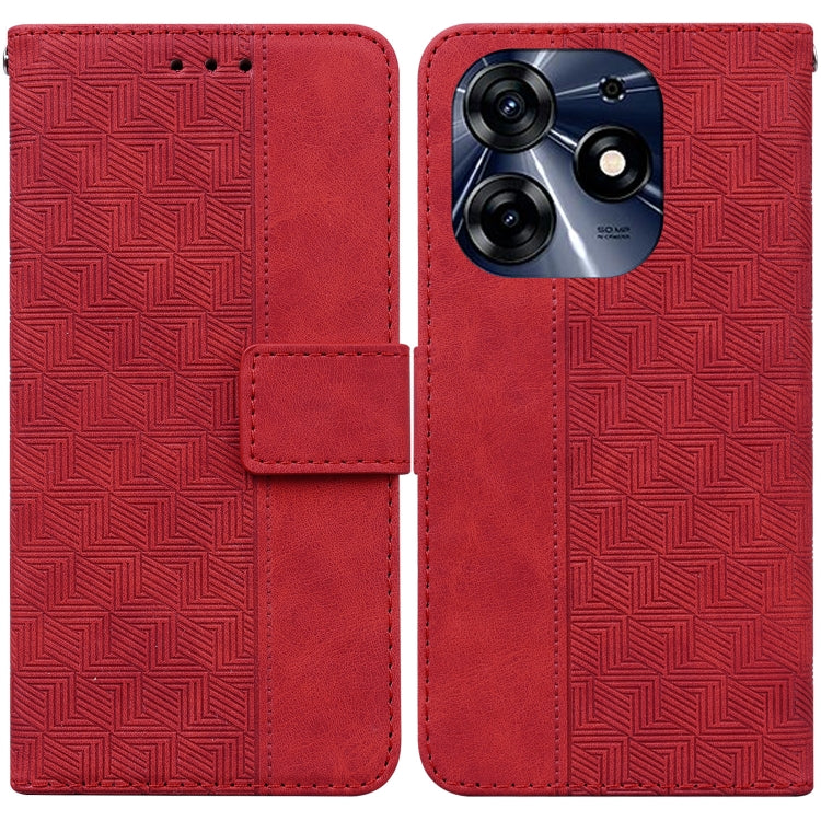 Geometric Embossed Leather Phone Case, For Tecno Camon 20 Pro 5G, For Tecno Pova 5, For Tecno Spark 10 5G, For Tecno Spark 10 Pro