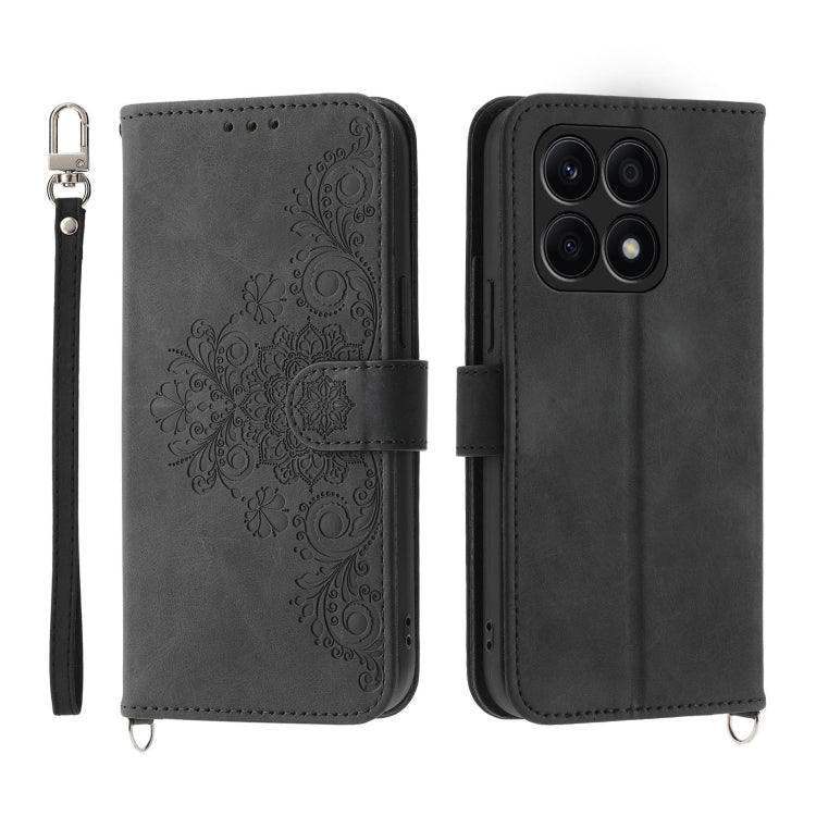 Skin Feel Flowers Embossed Wallet Leather Phone Case, For Honor X40i 5G / Play7T Pro, For Honor Magic5 Pro, For Honor Magic5, For Honor X8a 4G