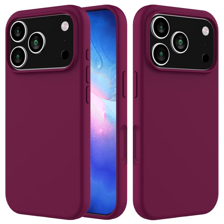 Solid Color Silicone Phone Case, For iPhone 17e / 16e, For iPhone 17 Pro Max