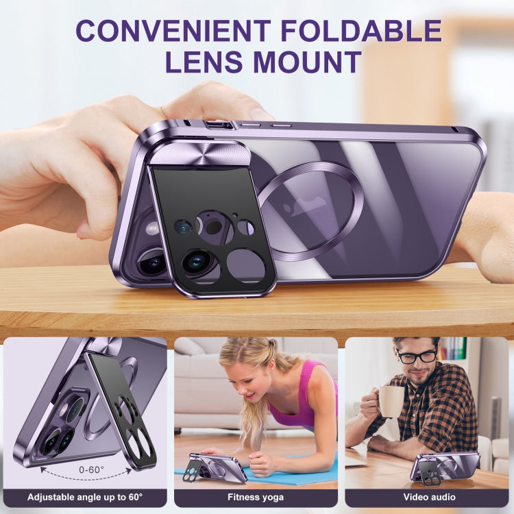 Large Window Holder MagSafe Magnetic Metal Phone Case, For iPhone 15 Pro Max, For iPhone 14, For iPhone 15 Pro, For iPhone 14 Pro, For iPhone 15