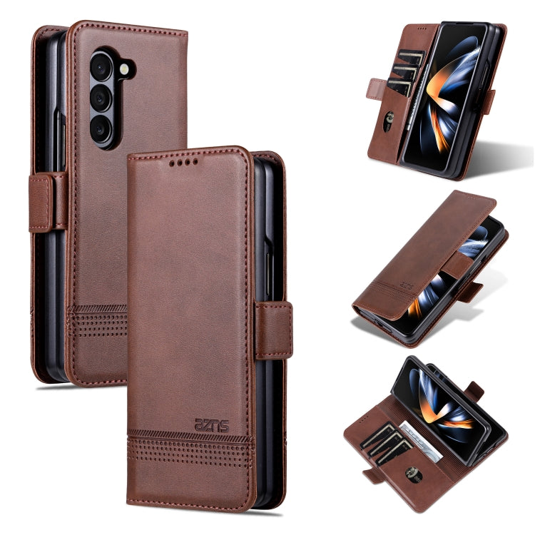 AZNS Magnetic Calf Texture Flip Leather Phone Case, For Samsung Galaxy Z Flip7 FE / Flip6, For Samsung Galaxy Z Fold7 5G, For Samsung Galaxy Z Flip7 5G, For Samsung Galaxy Z Fold6 5G