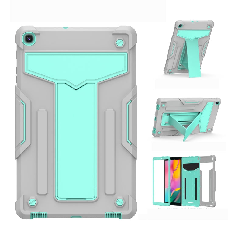 T-shaped Bracket Contrast Color Shockproof PC + Silicone Flat Protective Case, For iPad 10.2 / iPad Pro 10.5, For Samsung Galaxy Tab A8.4 (2020) T307