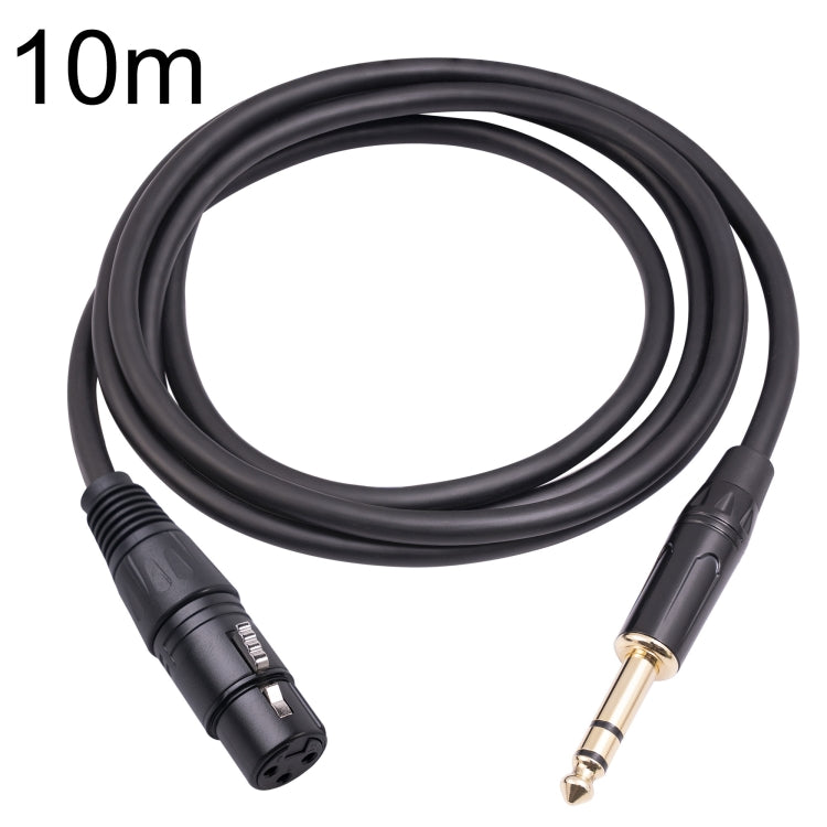 6.35mm 1/4 TRS Male to XLR 3pin Female Microphone Cable, 1m, 1.8m, 3m, 5m, 10m