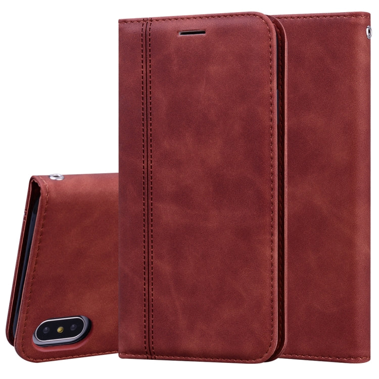 Frosted Business Magnetic Horizontal Flip PU Leather Case with Holder & Card Slot & Lanyard, For iPhone 11 Pro Max, For iPhone XS / X, For iPhone XR, For iPhone XS Max