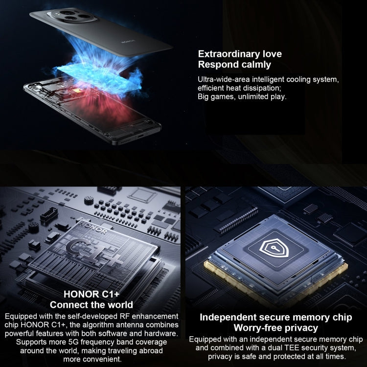 Honor Magic6 Pro, 6.8 inch Magic OS 8.0 Snapdragon 8 Gen 3 Octa Core up to 3.3GHz, Network: 5G, OTG, NFC, Support Google Play, 12GB+256GB, 16GB+512GB, 16GB+1TB
